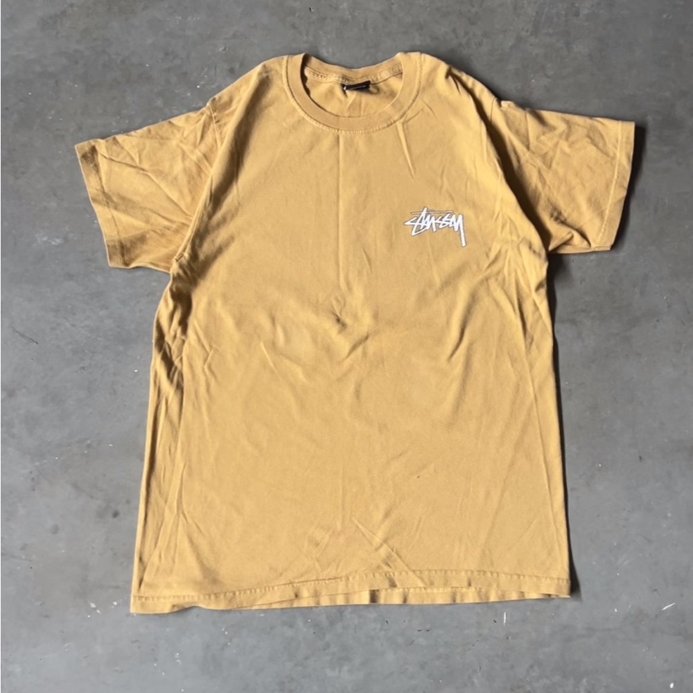 Stussy Men's Mustard Yellow T-Shirt